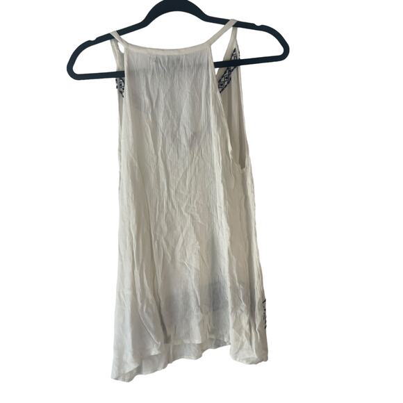 Gap Women's Size XS White‎ Blue Boho Flowy Embroidered Top - Picture 6 of 8